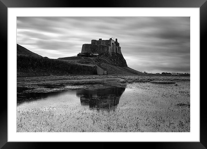 Reflections of Lindisfarne Framed Mounted Print by Matthew Train
