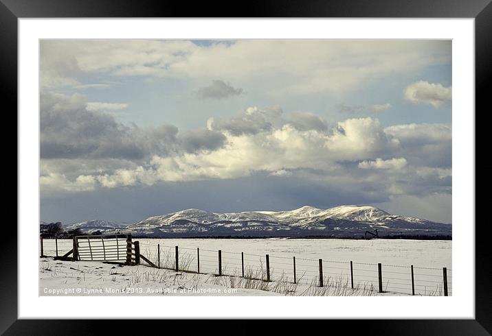View To The Pentlands Framed Mounted Print by Lynne Morris (Lswpp)