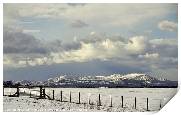 View To The Pentlands Print by Lynne Morris (Lswpp)