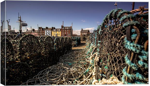 Arbroath Crab Pots Canvas Print by Buster Brown
