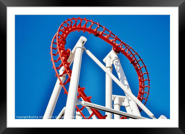 The Millenium Rollercoaster Ingoldmells Framed Mounted Print by philip milner