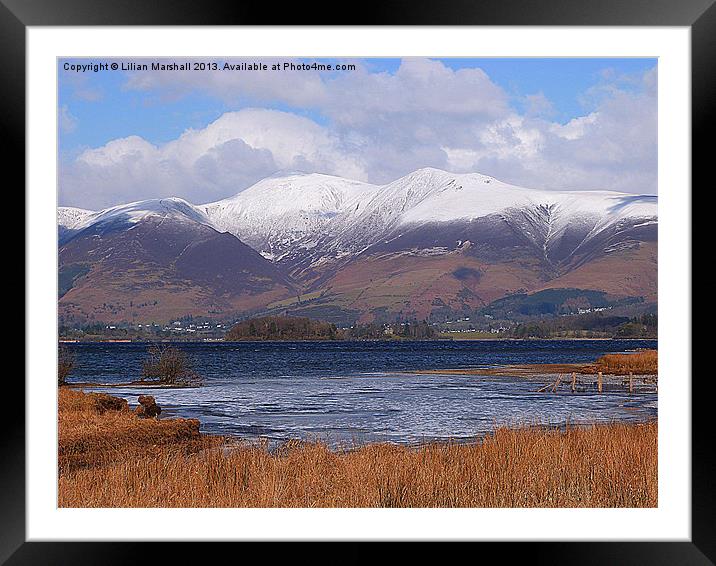 Derwentwater. Framed Mounted Print by Lilian Marshall