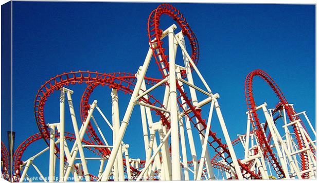 The Millenium Rollercoaster Ingoldmells Canvas Print by philip milner