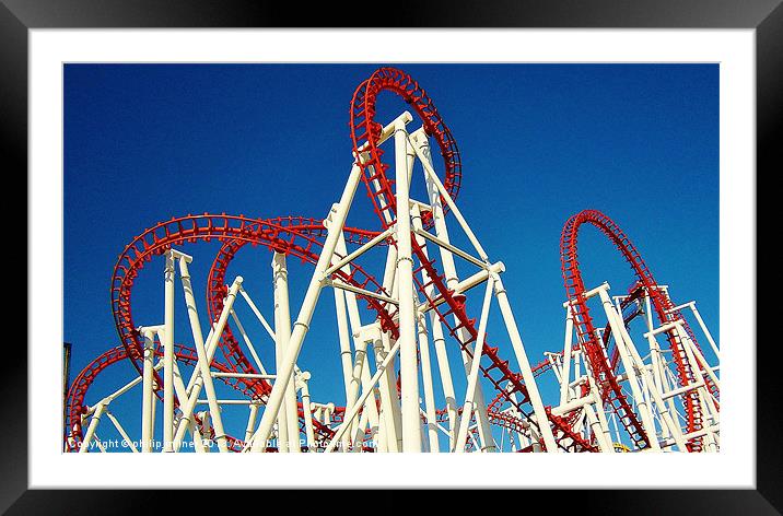 The Millenium Rollercoaster Ingoldmells Framed Mounted Print by philip milner