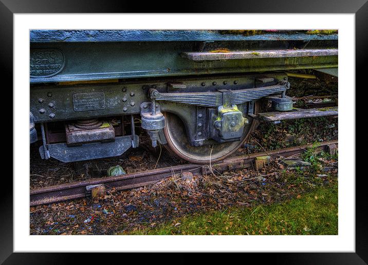 Steam Train Wheel Framed Mounted Print by Ian Mitchell