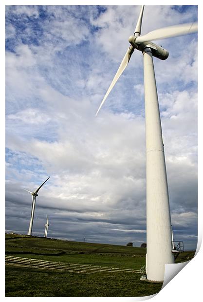Wind turbines Print by Philip Teale