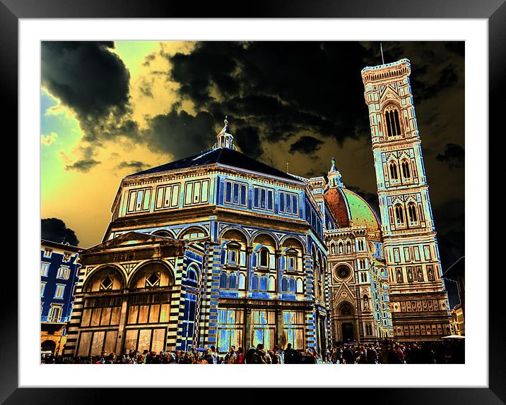 Duomo Framed Mounted Print by les tobin