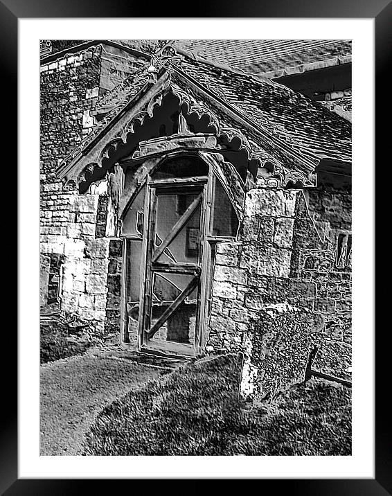 the stone gateway Framed Mounted Print by carin severn