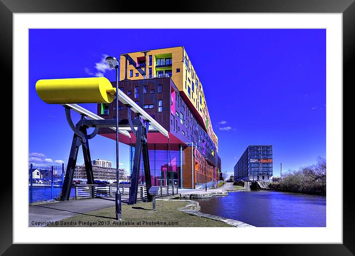 Chips and Milliners Wharf Manchester Framed Mounted Print by Sandra Pledger