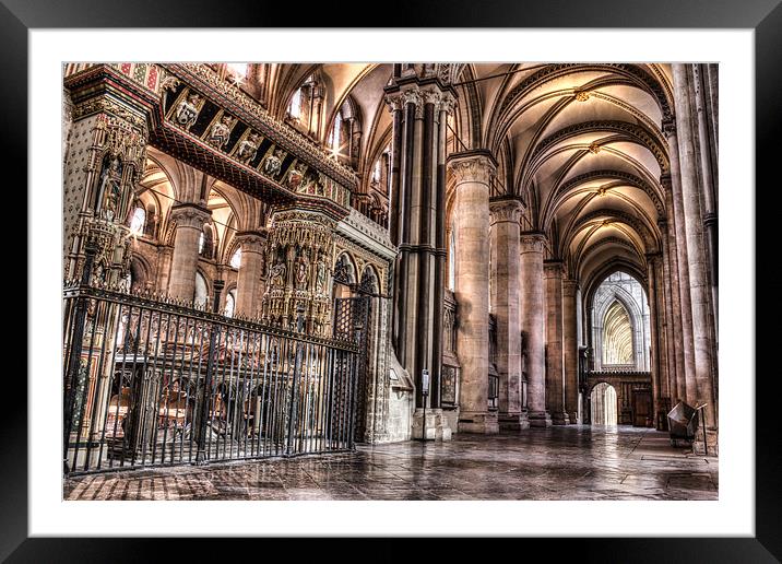 Canterbury cathedral - Interior. Framed Mounted Print by Ian Hufton