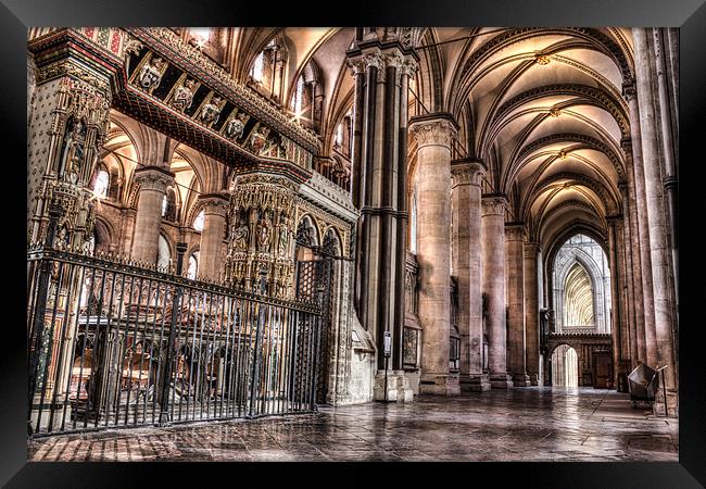 Canterbury cathedral - Interior. Framed Print by Ian Hufton