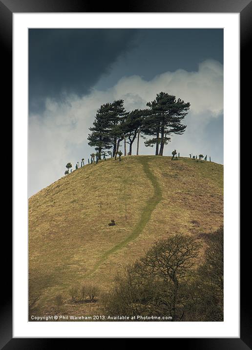Trees on a hilltop Framed Mounted Print by Phil Wareham
