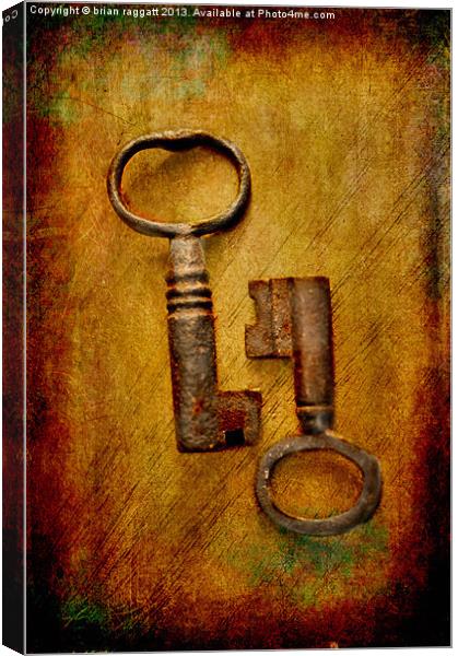 2 Old Keys Canvas Print by Brian  Raggatt