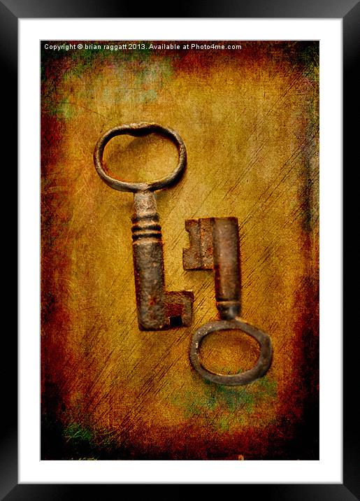 2 Old Keys Framed Mounted Print by Brian  Raggatt