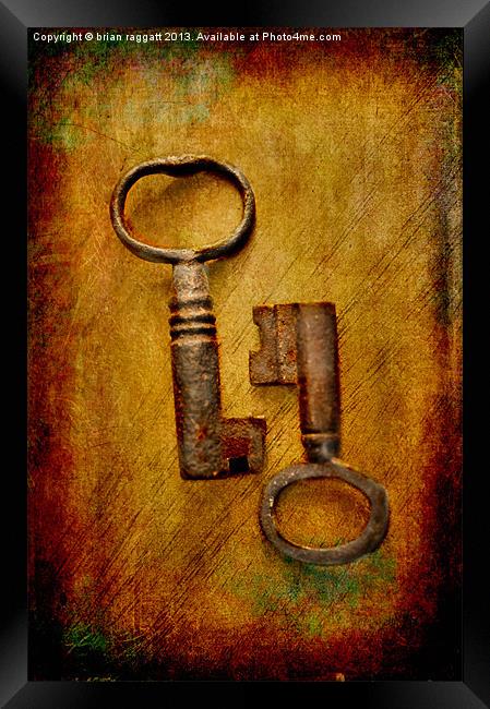 2 Old Keys Framed Print by Brian  Raggatt