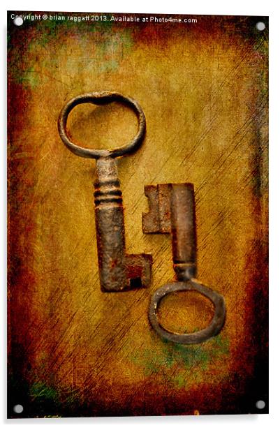 2 Old Keys Acrylic by Brian  Raggatt