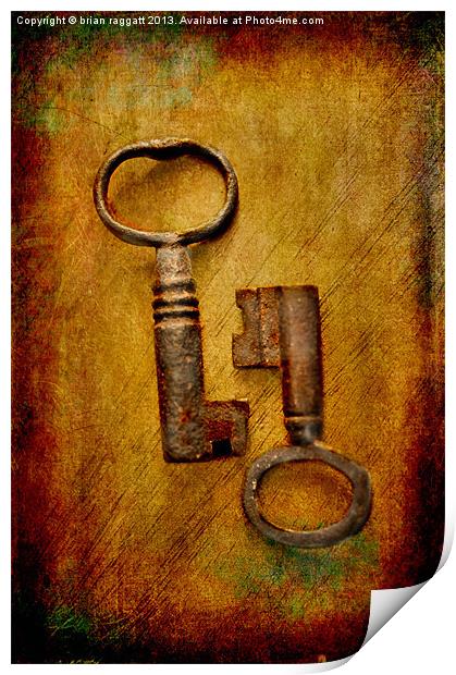 2 Old Keys Print by Brian  Raggatt