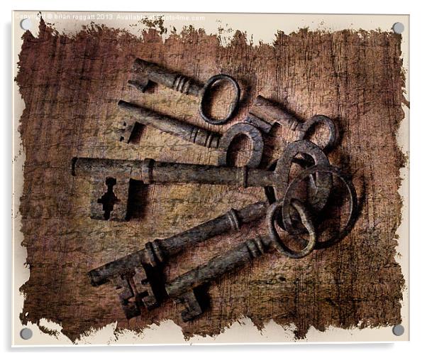 Antique keys Acrylic by Brian  Raggatt