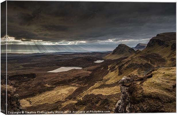 The Quiraing at Dawn, Isle of Skye, Scotland Canvas Print by Creative Photography Wales