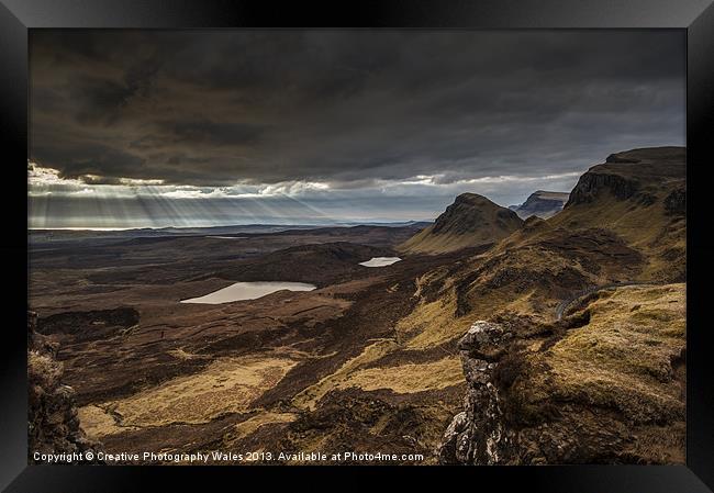 The Quiraing at Dawn, Isle of Skye, Scotland Framed Print by Creative Photography Wales