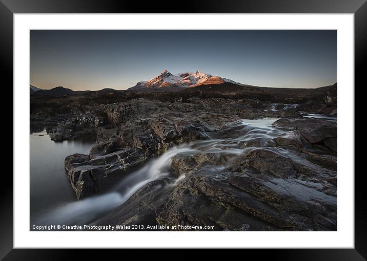 Cuillins Waterfall, Isle of Skye, Scotland Framed Mounted Print by Creative Photography Wales