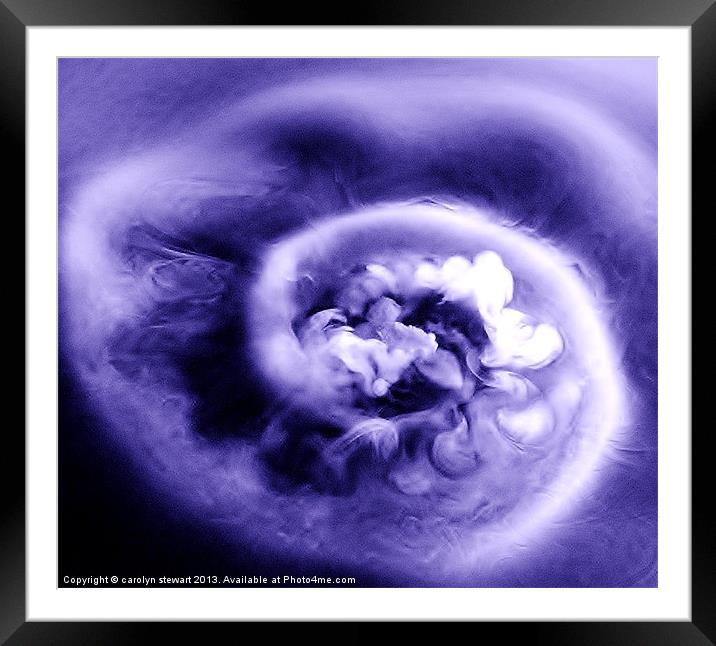 Icy swirl Framed Mounted Print by carolyn stewart