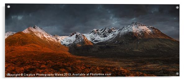 The Cuillin Range, Isle of Skye, Scotland Acrylic by Creative Photography Wales