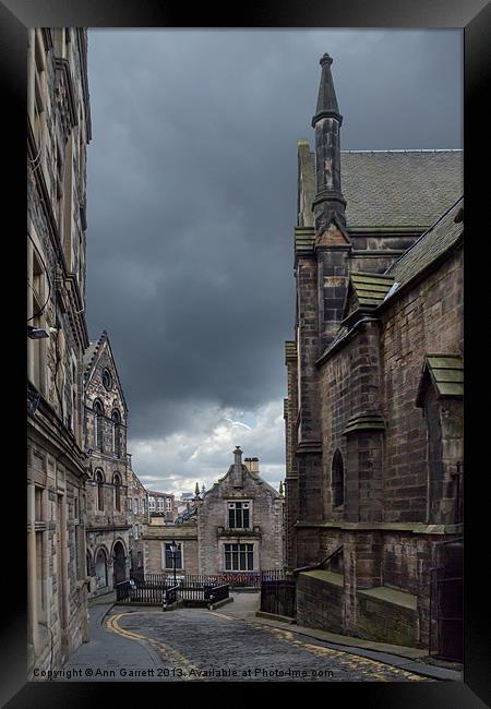 Edinburgh Old Town Framed Print by Ann Garrett