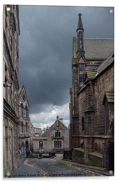 Edinburgh Old Town Acrylic by Ann Garrett