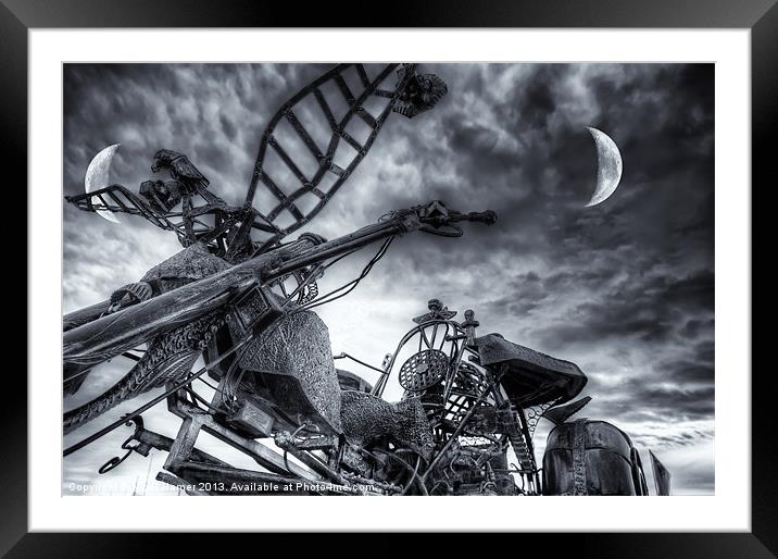 Riding Tonight BW Framed Mounted Print by Wight Landscapes