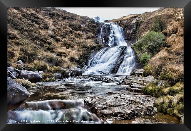 Isle of Skye Waterfall Framed Print by Andy Anderson