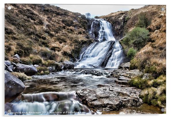 Isle of Skye Waterfall Acrylic by Andy Anderson