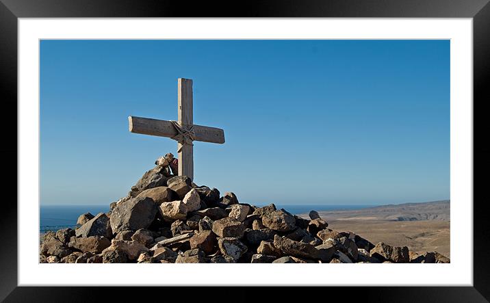 Island Cross Framed Mounted Print by andy harris