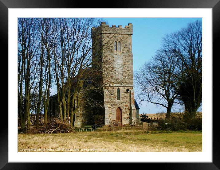 St. Clements Church Saltfleetby Framed Mounted Print by philip milner