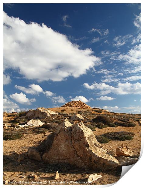 Rocks and Sky Print by Dave Menzies