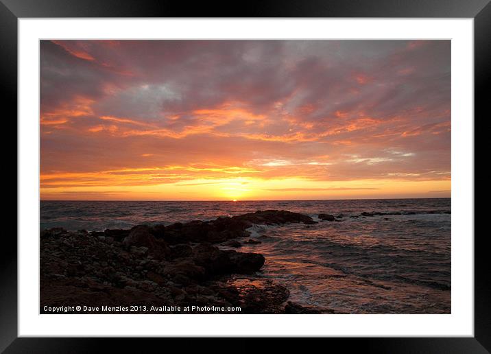 Fire and Water Framed Mounted Print by Dave Menzies