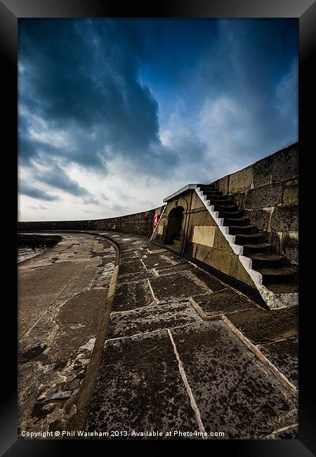 Steps over the seat Framed Print by Phil Wareham