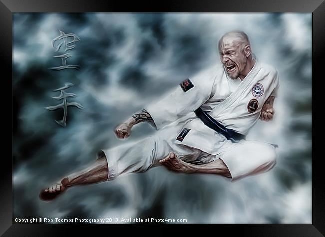 THE SPIRIT OF KARATE Framed Print by Rob Toombs