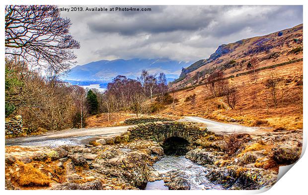 Ashness Bridge Lake District Print by Trevor Kersley RIP