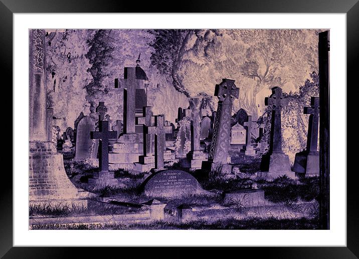 Graveyard Framed Mounted Print by kelly Draper