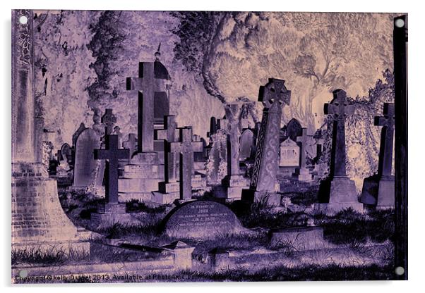 Graveyard Acrylic by kelly Draper