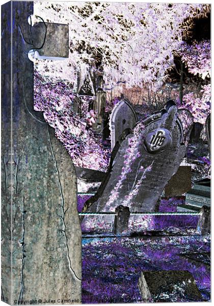 Leaning Tomb Canvas Print by Jules Camfield