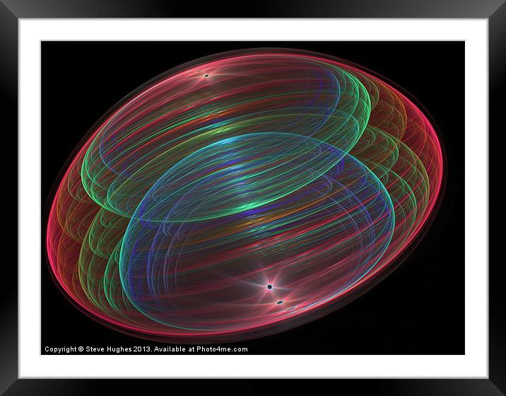 multicoloured orb Framed Mounted Print by Steve Hughes