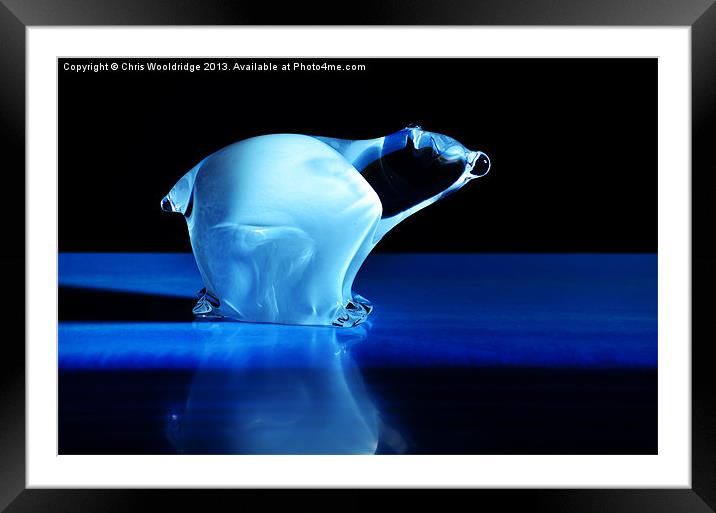 Norwegian Glass Polar Bear Framed Mounted Print by Chris Wooldridge