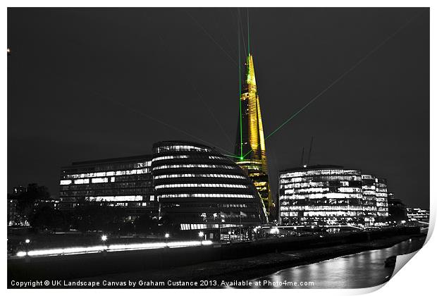 The Shard Lasers Print by Graham Custance