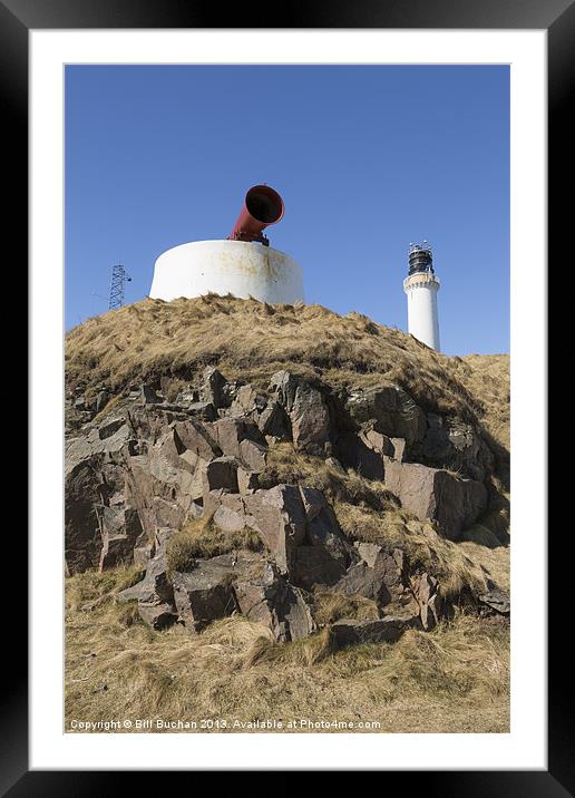 Girdleness Lighthouse And Foghorn Photo Framed Mounted Print by Bill Buchan