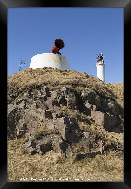 Girdleness Lighthouse And Foghorn Photo Framed Print by Bill Buchan