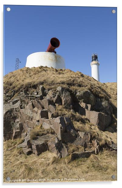 Girdleness Lighthouse And Foghorn Photo Acrylic by Bill Buchan