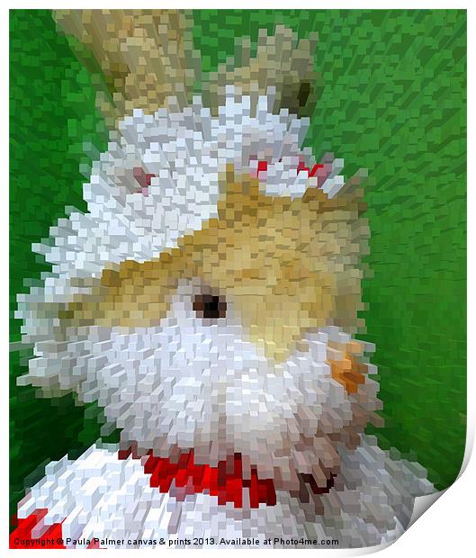 Extrusion digital toy rabbit! Print by Paula Palmer canvas
