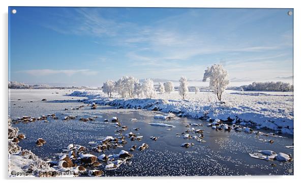 Winter Magic - Rannoch Moor, Scotland Acrylic by Pat Speirs